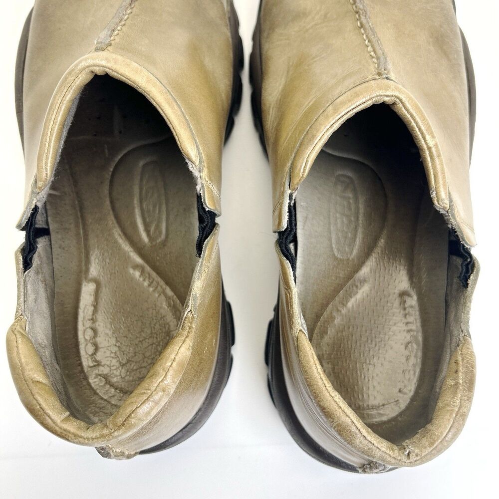 KEEN Low Slip On Shoes Men's Sz 9.5 Olive Green Leather Waterproof Brixen? - Picture 7 of 9
